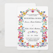 Invitation De Boda Mexicaines pleines de couleur (Devant / Derrière)