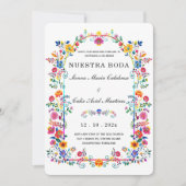 Invitation De Boda Mexicaines pleines de couleur (Devant)