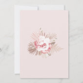 Invitation de Boda Romántica en Tono Rosa Pastel con Flores (Dos)