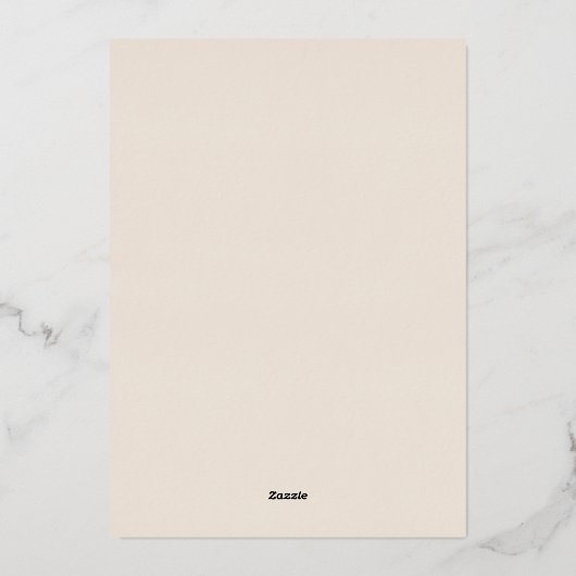 Invitation de Boho Birthday Foil (Verso)