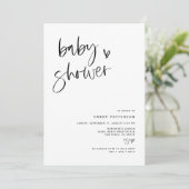 Invitation de Boho Heart Baby shower Party E100 (Debout devant)