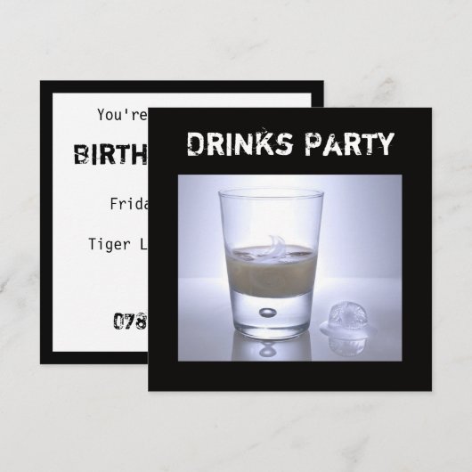 Invitation de boissons (Devant / Derrière)