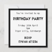 Invitation de boissons (Dos)