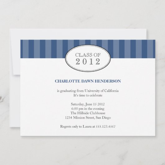 Invitation de bon goût de classe d'obtention du (Devant)