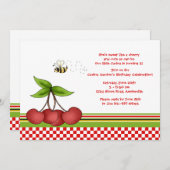 Invitation de bonbon à cerise (Devant / Derrière)