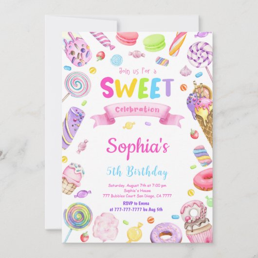 Invitation de bonbons (Devant)