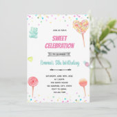 Invitation de bonbons Pastel (Debout devant)