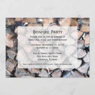 Invitation de Bonfire Party