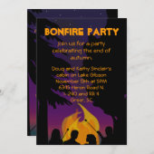 Invitation de Bonfire Party (Devant / Derrière)