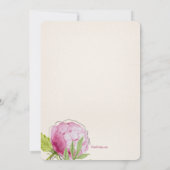 Invitation de bonheur de fleur (Dos)