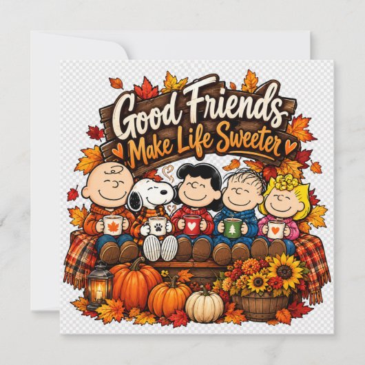 Invitation De bons amis rendent la vie plus douce ! (Devant)