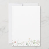 Invitation de bordure de fleurs sauvages à l'aquar (Dos)