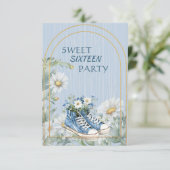 Invitation de bottes d'anniversaire de fille pour  (Debout devant)