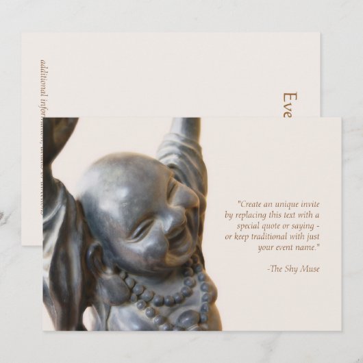 Invitation de Bouddha riant (Devant / Derrière)