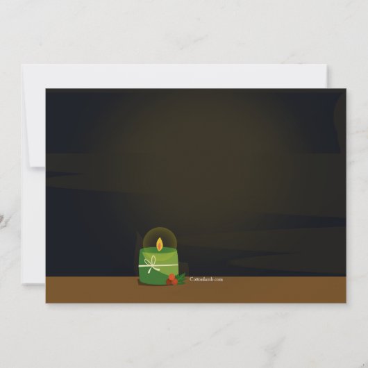 Invitation de bougies de vacances (Dos)