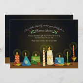 Invitation de bougies de vacances (Devant / Derrière)