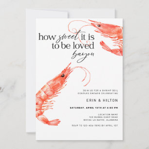 Invitation de bouillie de crevettes
