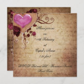 Invitation de boule de Saint-Valentin (Devant / Derrière)