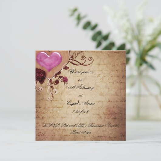 Invitation de boule de Saint-Valentin (Debout devant)