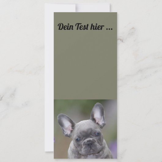 Invitation de Bouledogue Français  (Dos)