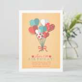 Invitation de bouquet de coeur (Debout devant)