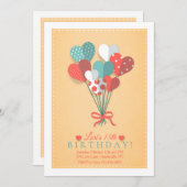 Invitation de bouquet de coeur (Devant / Derrière)