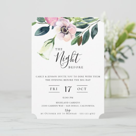 Invitation de bouquet de jardin la veille (Debout devant)