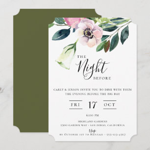 Invitation de bouquet de jardin la veille