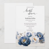 Invitation de bouquet de peonies pour une fête de (Devant / Derrière)