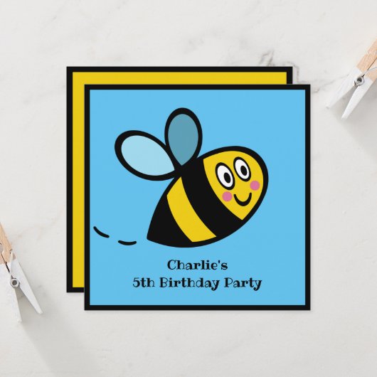 Invitation de bourdon personnalisé (Devant/Arrière en situation)