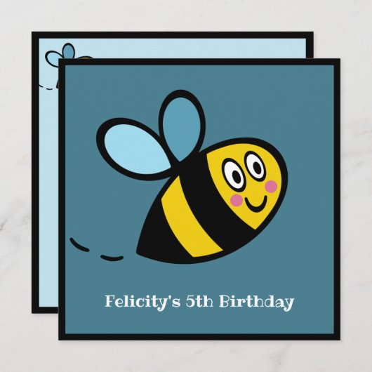 Invitation de bourdon personnalisé (Devant / Derrière)