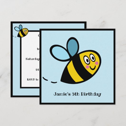 Invitation de bourdon personnalisé (Devant / Derrière)