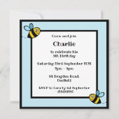 Invitation de bourdon personnalisé (Dos)