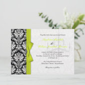 Invitation de Bow et de chandelier Mariage damassé (Debout devant)