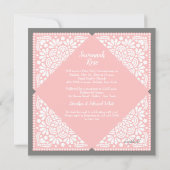 Invitation de Bow rose (Dos)