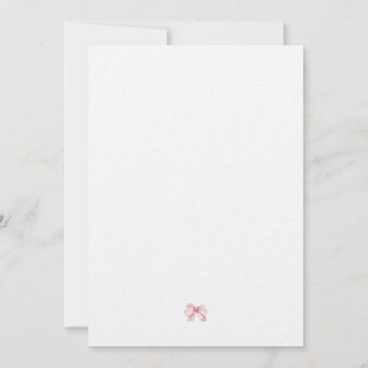 Invitation de Bow rose (Dos)