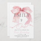 Invitation de Bow rose (Devant / Derrière)