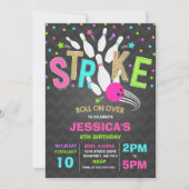 Invitation de Bowling Bowling Frappe d'anniversair (Devant)