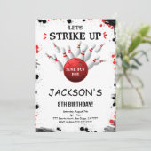 Invitation de Bowling de Black Editable (Debout devant)