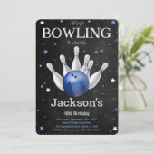 Invitation de bowling garçon modifiable (Debout devant)