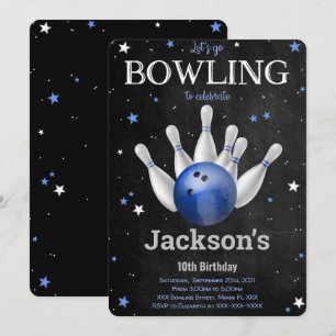 Invitation de bowling garçon modifiable