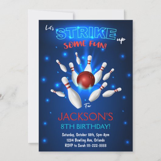 Invitation de Bowling, Invitation de Bowling (Devant)