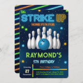 Invitation de Bowling modifiable (Devant / Derrière)