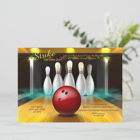 Invitation de Bowling Night (Debout devant)
