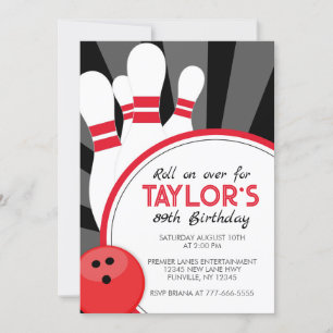 Invitation de Bowling Party