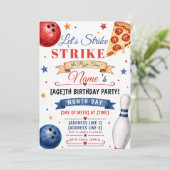 Invitation de bowling pizza (Debout devant)