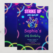 Invitation de bowling STRIKE UP (Devant / Derrière)