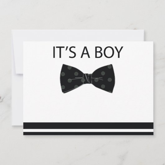 Invitation de Bowtie Baby shower (Devant)