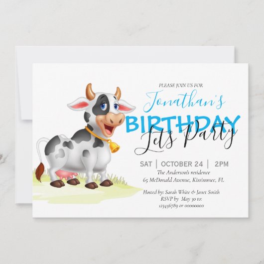 Invitation de Boy Cow (Devant)