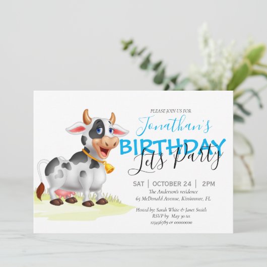 Invitation de Boy Cow (Debout devant)